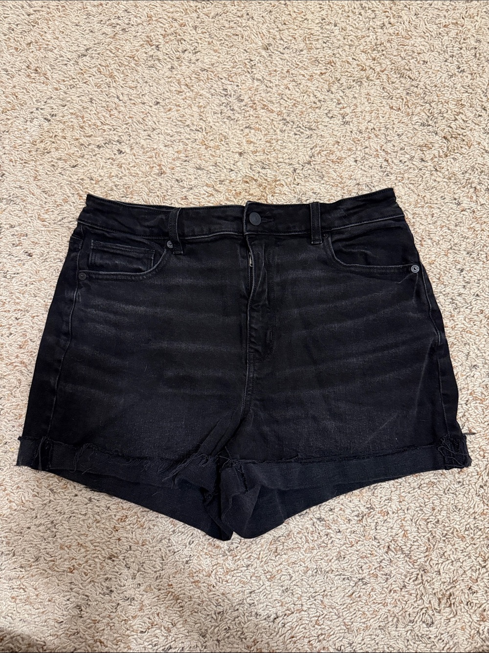 Black High-Rise Women’s Denim Shorts